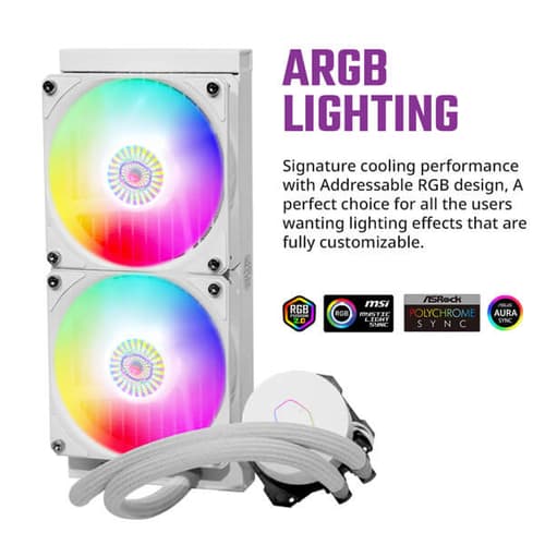 Cooler Master MasterLiquid ML240L ARGB V2 White Edition CPU Liquid Cooler